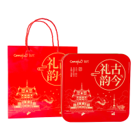刻凡礼韵古今中秋铁盒月饼礼盒640g(2枚流心+6枚广式)中秋佳节送礼糕点月饼下午茶