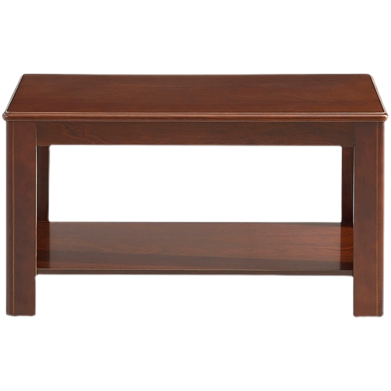 橡胶木深胡桃色茶几