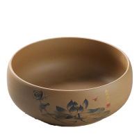 陶瓷简约粗陶茶洗缸品悦荷香直径20cm
