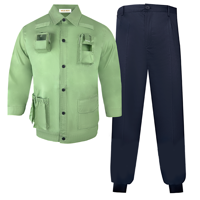 夏季长袖工作服(深豆绿)T-015