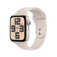 Apple Watch SE (GPS) 44 毫米星光色铝金属表壳 星光色运动型表带 - M/L