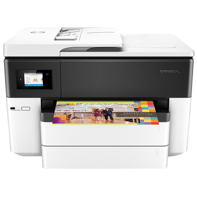 惠普(HP)7730 A3彩色喷墨照片打印机一体机 A3自动双面打印高效办公 文档文件试卷打印 家用办公商用 手机无线wifi惠普打印机(打印复印扫描传真)替代7720 套餐五