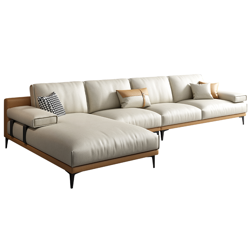 欧梵森 现代简约布艺沙发组合小户型客厅科技布沙发北欧轻奢家具意式