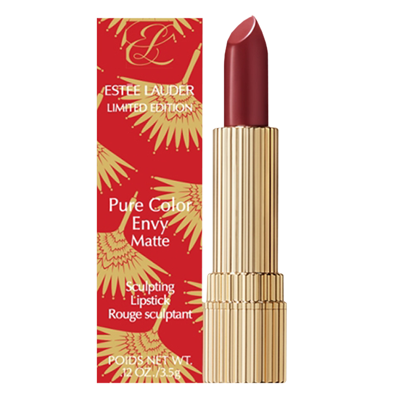 雅诗兰黛(Estee Lauder)口红百褶小金管唇膏 699#蓝调正红 丝绒哑光质地 持久显色