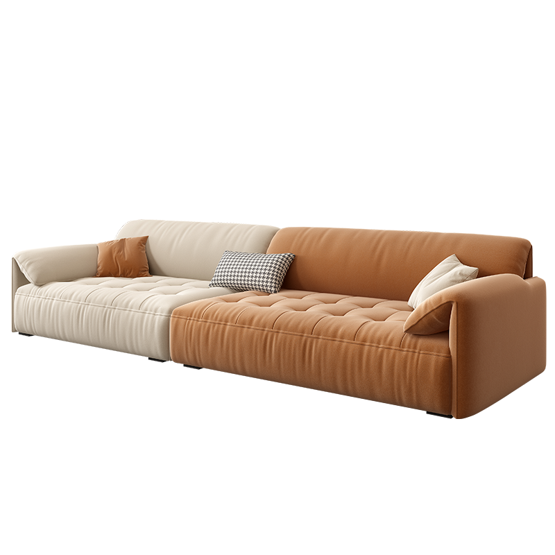 欧梵森 沙发 意式轻奢科技布沙发组合大小户型乳胶免洗沙发现代简约直排意式极简客厅家具家居北欧风布艺沙发组合