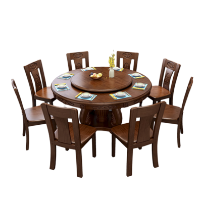 逐鹿中原餐桌圆形带转盘简约现代家用 BM0069 多种款式尺寸可选