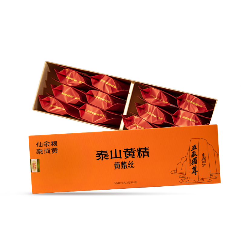 仙余粮泰尚黄泰山黄精丝茶九蒸九晒黄精茶泡水喝即食养生茶中秋佳品自喝佳品