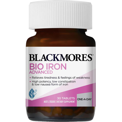 Blackmores 澳佳宝 天然活性生物铁 补铁元素 血红蛋白 补铁片加强版 30片 澳洲进口