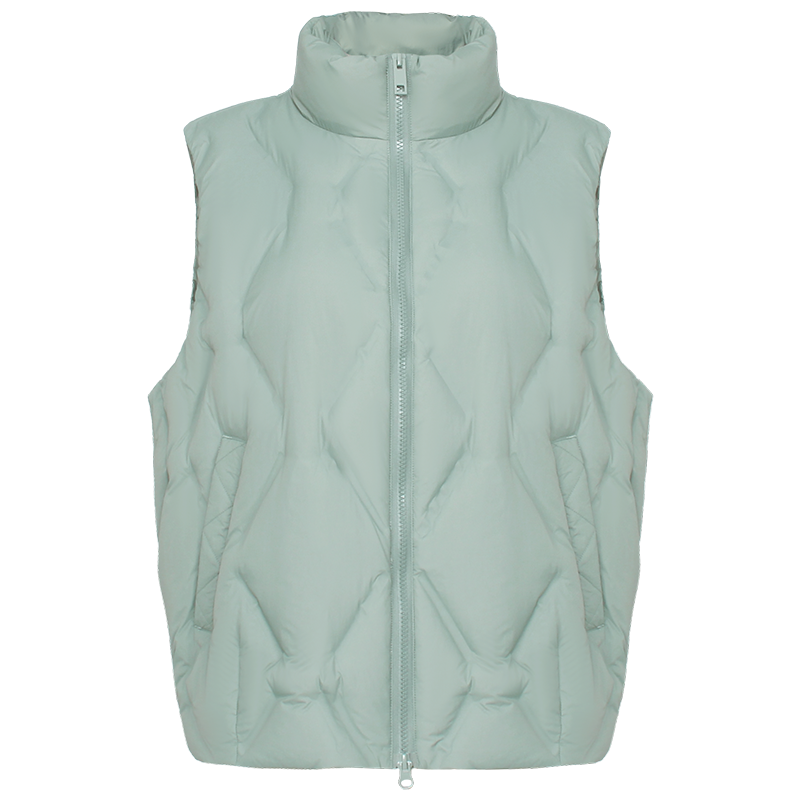 鸭鸭90鸭绒新款女士羽绒马甲短款轻薄立领百搭休闲外穿