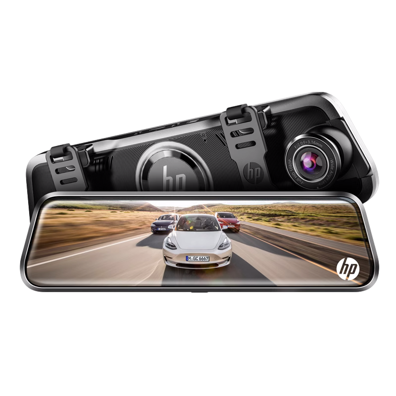 惠普行车记录仪汽车载超高清前后双摄流媒体无线倒车影像2023新款 F790官方标配单镜头+64G