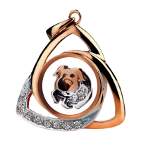 梦克拉Mkela 18K金生肖钻石吊坠 十二生肖吊坠 吊坠 黄金 送朋友