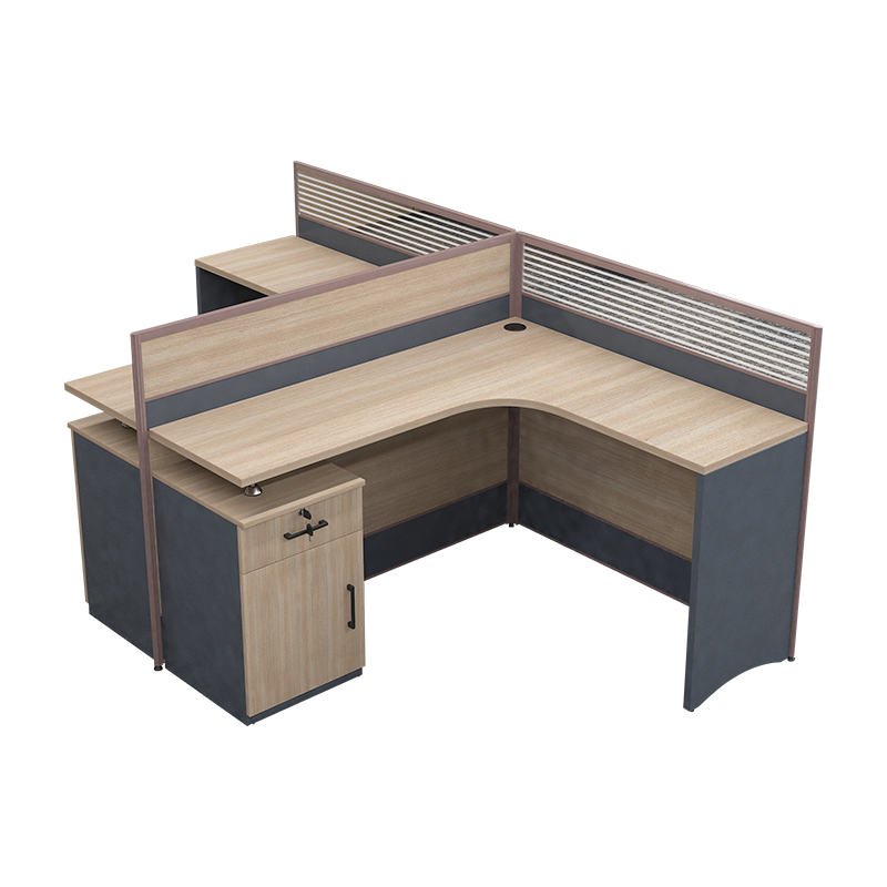 臻远GWD-002屏风办公桌职员组合现代电脑桌员工位隔断卡座T型双人位