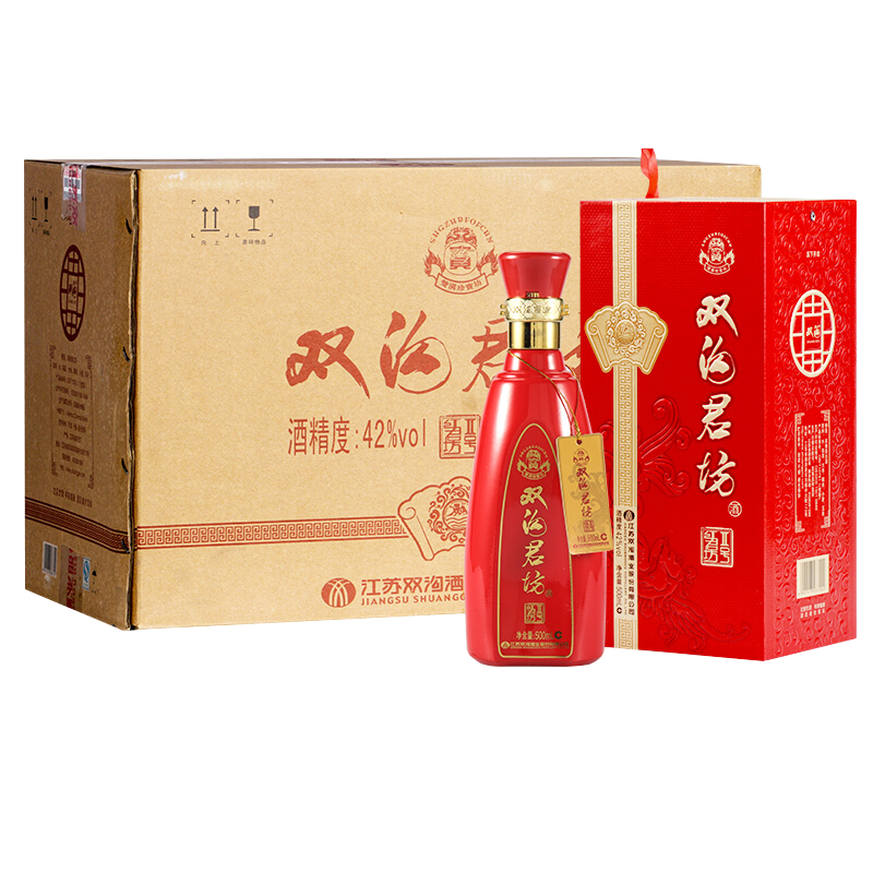 [酒厂直供]双沟 珍宝坊 红君坊II号 42度 500ml*6瓶 整箱装 浓香型白酒