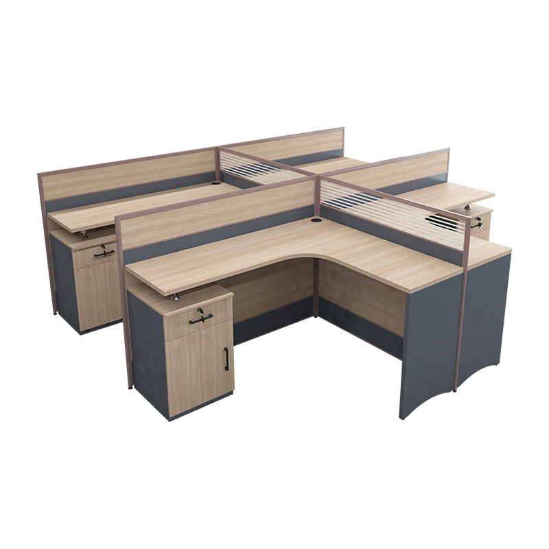 臻远GWD-004职员办公桌屏风桌椅组合卡座电脑桌职员隔断工位 干型4人位