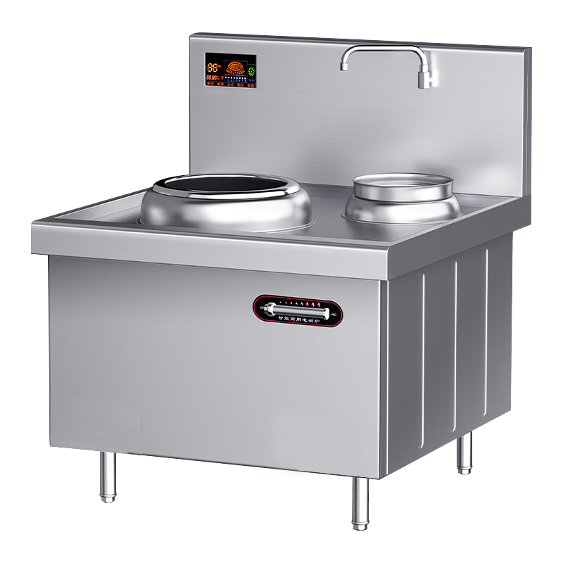 意黛斯(YIDAISI)大锅灶商用 食堂厨房大功率电磁小炒炉电磁灶电灶台MG-YDS15DDW-10单头单尾小炒304