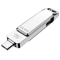 杰储(GCHUL)U150 朝日系列 64G USB3.1 双接口U盘/优盘 (计价单位:个) 银色