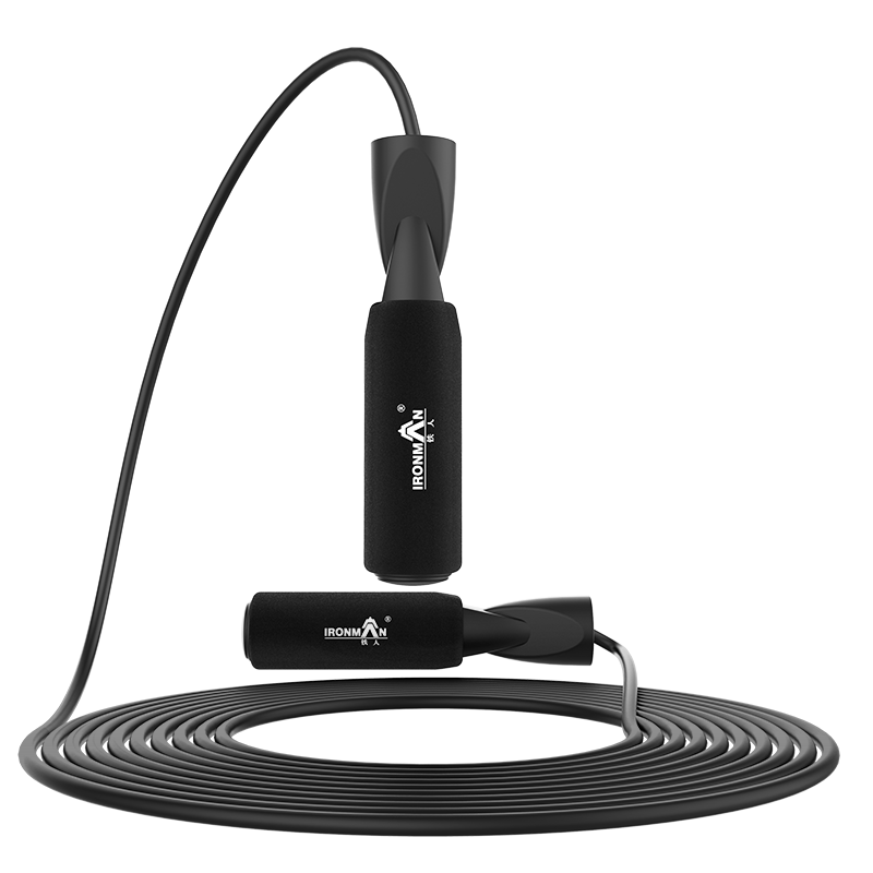 铁人泡棉跳绳拳击跳绳专业轴承竞技健身加粗燃脂减肥运动男女成人训练绳