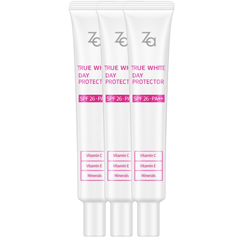 [3支装]姬芮 Za新能真皙白隔离霜 35克 隔离妆前乳保湿 防晒隔离乳 化妆品 提亮遮瑕 防晒霜 男女士学生