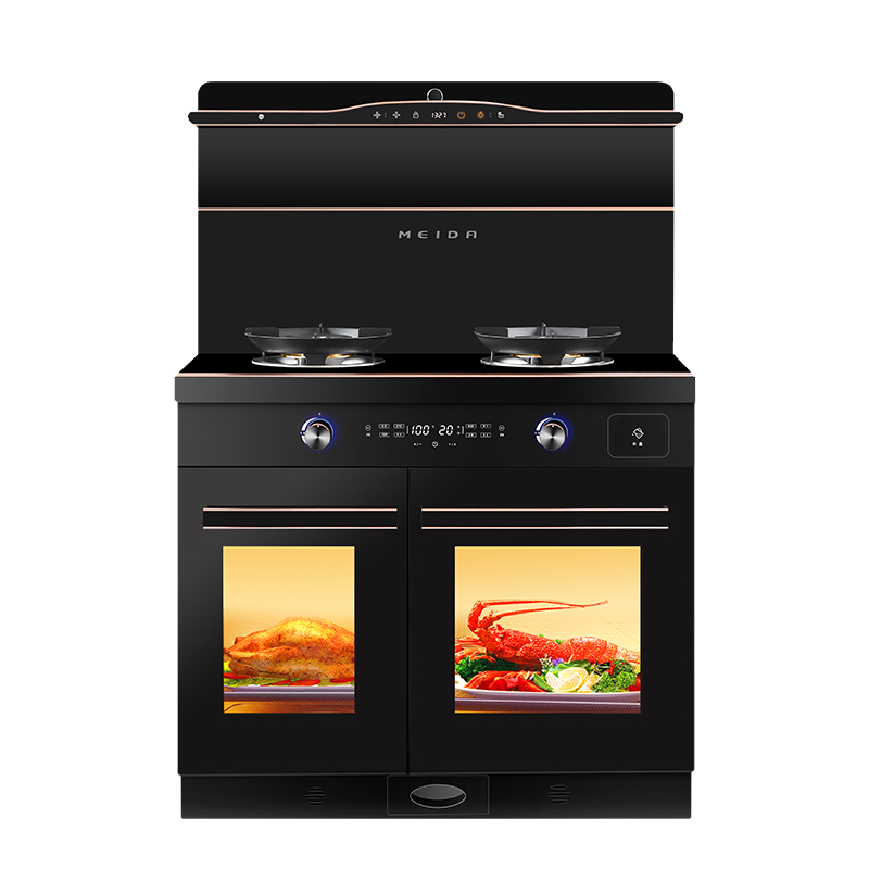 美大(Meida)集成灶蒸烤一体灶家用侧吸抽油烟机燃气灶具厨电套装烟灶套餐分体式独立蒸箱烤箱一体机K808-ZZK液化气