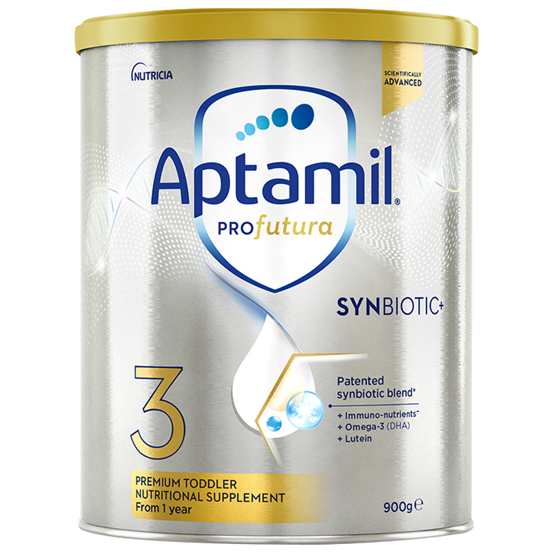 澳洲发/3罐装-澳洲爱他美(aptamil)白金版进口婴幼儿三段奶粉900g/罐装 爱他美铂金三段奶粉1-3岁包装随机发