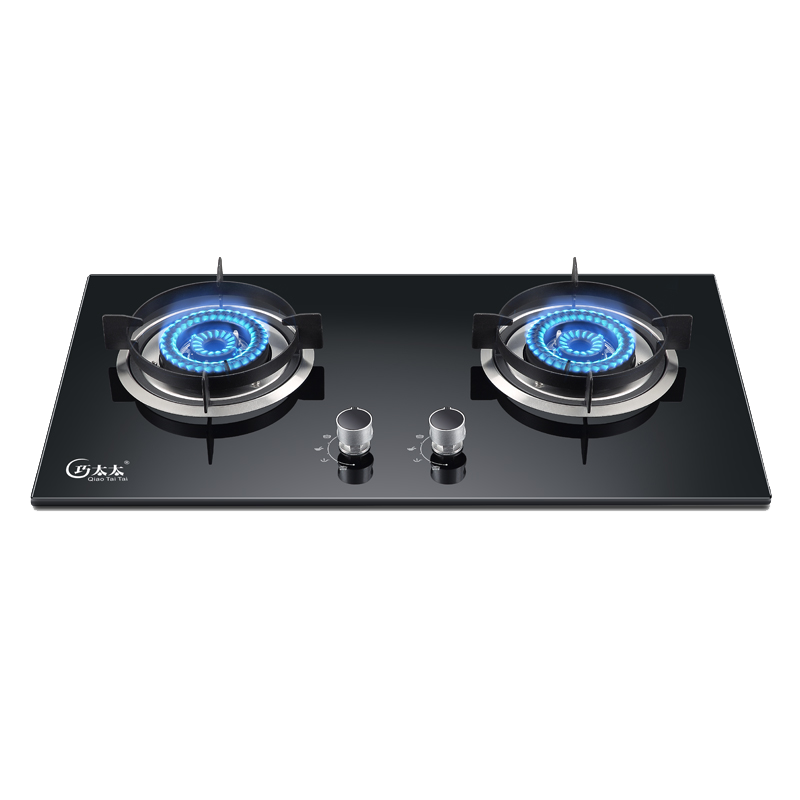 巧太太(Qiaotaitai)燃气灶双灶家用天然气 4.8kW猛火灶具 台式嵌入式煤气灶 JZT-B 6659