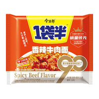 今麦郎 一袋半 香辣牛肉面*24袋 速食免煮泡面拉面