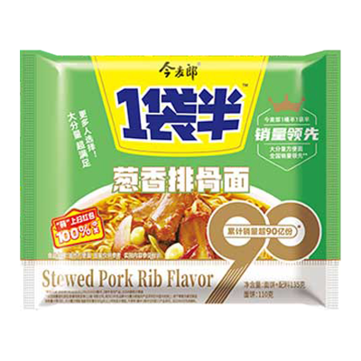 今麦郎 一袋半 葱香排骨面*24袋 速食免煮泡面拉面