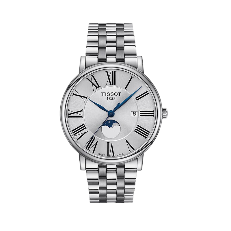 天梭(TISSOT)瑞士手表 卡森臻我系列腕表 钢带石英男表T122.423.11.033.00