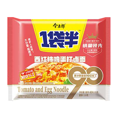 今麦郎 一袋半 西红柿鸡蛋面*24袋 速食免煮泡面拉面