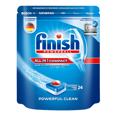 finish亮碟小型多效洗碗块24块*6袋 洗碗机专用洗涤剂非洗碗粉西门子海尔美的洗碗机清洁剂光亮碗碟餐具去油污