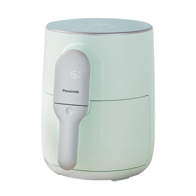 松下(Panasonic)多功能家用不用翻面健康低脂双屏显示 4L大容量 空气炸锅NF-HC100-G