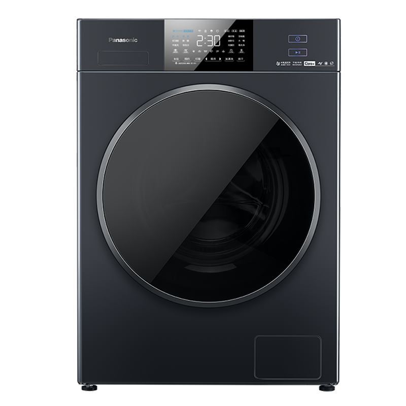 松下(Panasonic)全自动滚筒洗衣机洗烘一体机12洗9烘 水氧泡沫净 光动银除菌变频电机 XQG120-EGB6A