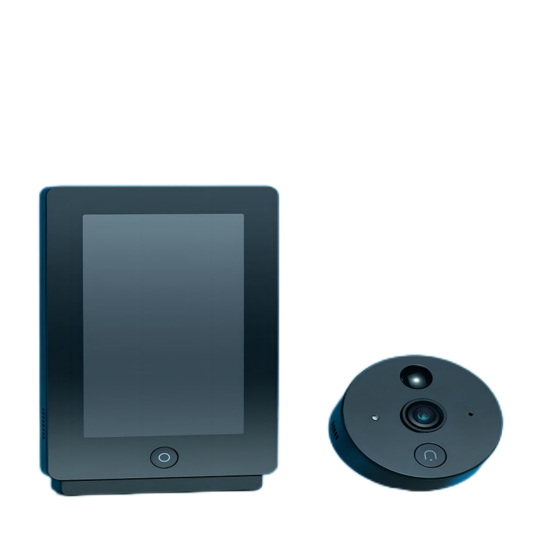 普联(TP-LINK)智能电子猫眼摄像头可视门铃带显示屏300万高清家用监控wifi手机远程DB635A+64G内存卡