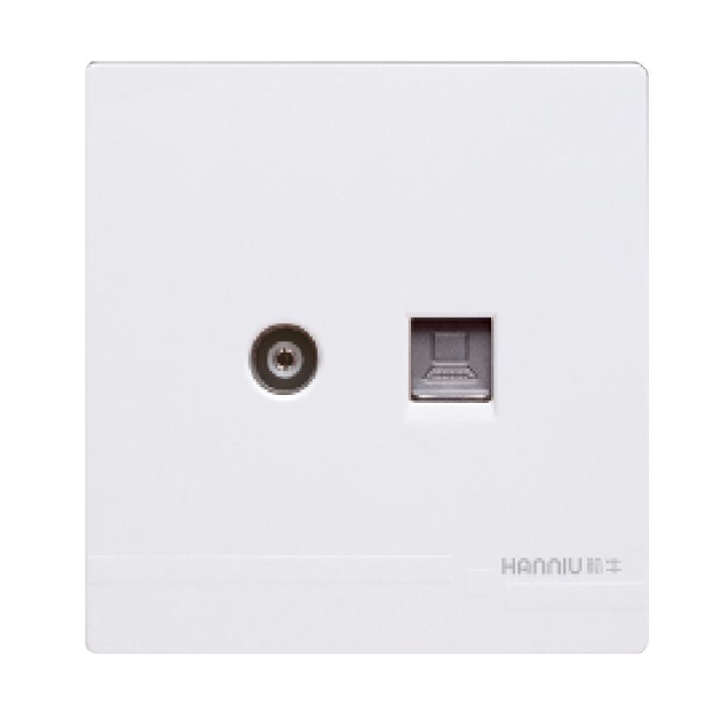 翰牛 电视电脑插座 TVT8-1 10个/组(单位:组)