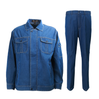 双惠男女款夏季标志工作服SHW-68,全棉牛仔,155-195(套)