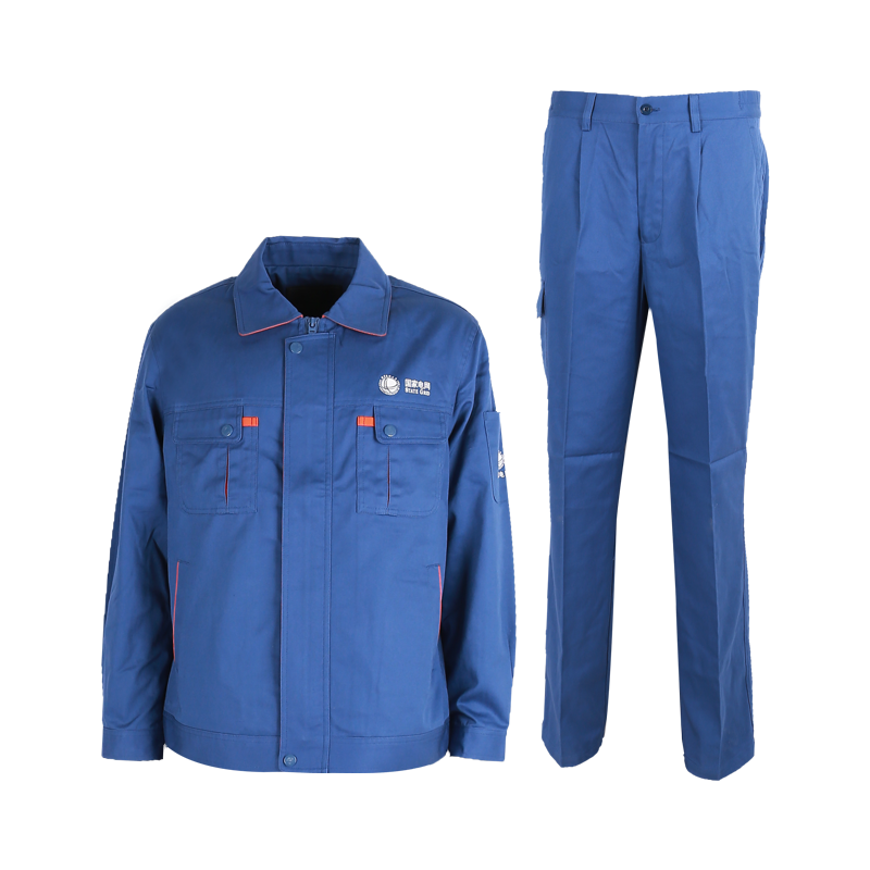 双惠男女款春秋标志工作服SH111063-B,面料100%棉,靛蓝色155-195(套)