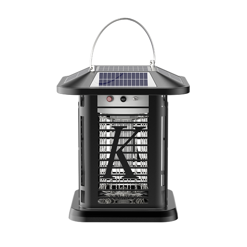 太阳能灭蚊灯户外防水庭院花园家用室外别墅电虫灯器驱蚊神器[单面太阳能-手提灯]单台