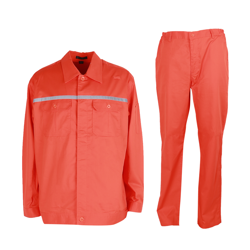 双惠男女款夏季标志工作服SHC2015-46,面料100%棉,桔色155-195(套)