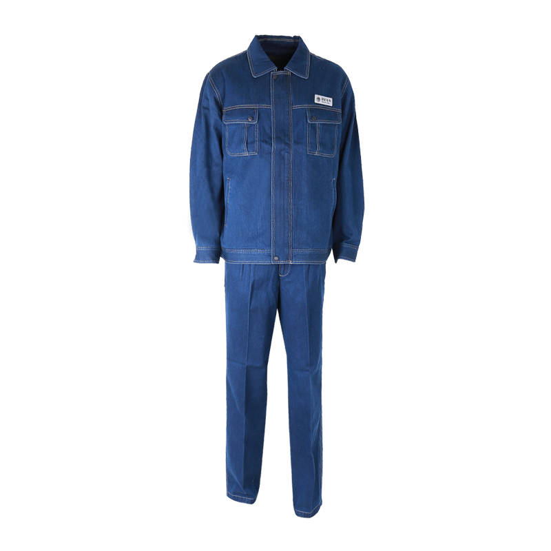 双惠男女款春秋标志工作服SHM-98,全棉牛仔,左胸魔术贴155-195(套)