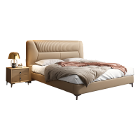 宜木雅居 皮床现代简约轻奢主卧室双人床1.8米大床多功能储物软包床婚床皮艺床