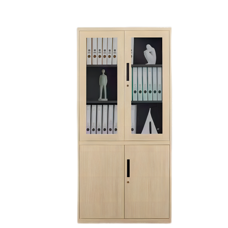 紫萱依韵 钢制办公柜铁皮柜员工更衣柜木纹转印柜 六门文件柜 1个