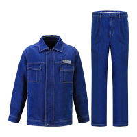 双惠男女款春秋标志工作服SHM-146,全棉牛仔,155-195(套)