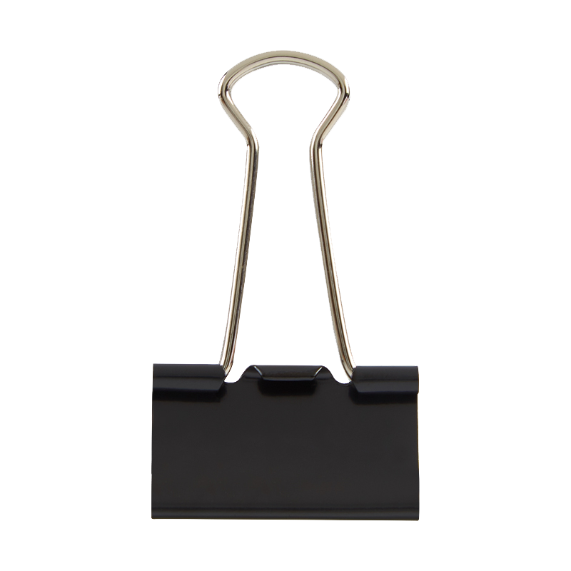 宝克BC1372黑色长尾夹(41mm)24个/盒 票夹夹票据夹子