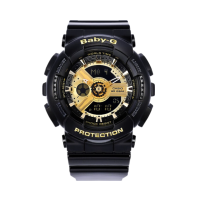 CASIO卡西欧(CASIO)BABY-G女表经典潮流少女时代系列防水黑金手表