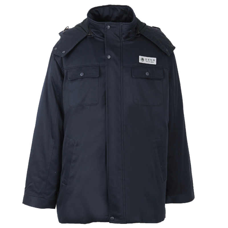 双惠男女款冬季标志工作服上衣SHW-24-1,填充90白鸭绒,黑色155-195