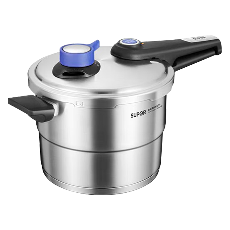 苏泊尔(SUPOR)防爆压力锅304不锈钢高压锅快煮炖汤蓝眼显压明火燃气电磁炉通用 YW24LT1- 24cm
