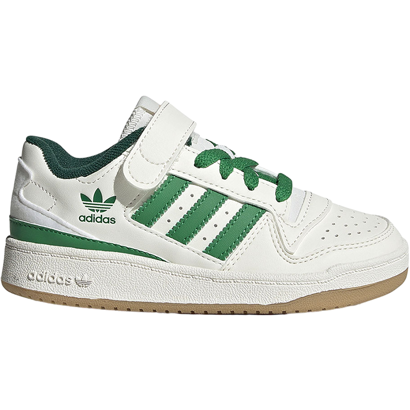 中童 adidas originals FORUM LOW C 舒适耐磨 防踢减震 低帮 儿童板鞋 白绿色 IG0720