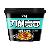今麦郎 刀削宽面 酸辣牛肉味142g*12桶 非油炸速食免煮泡面刀削面