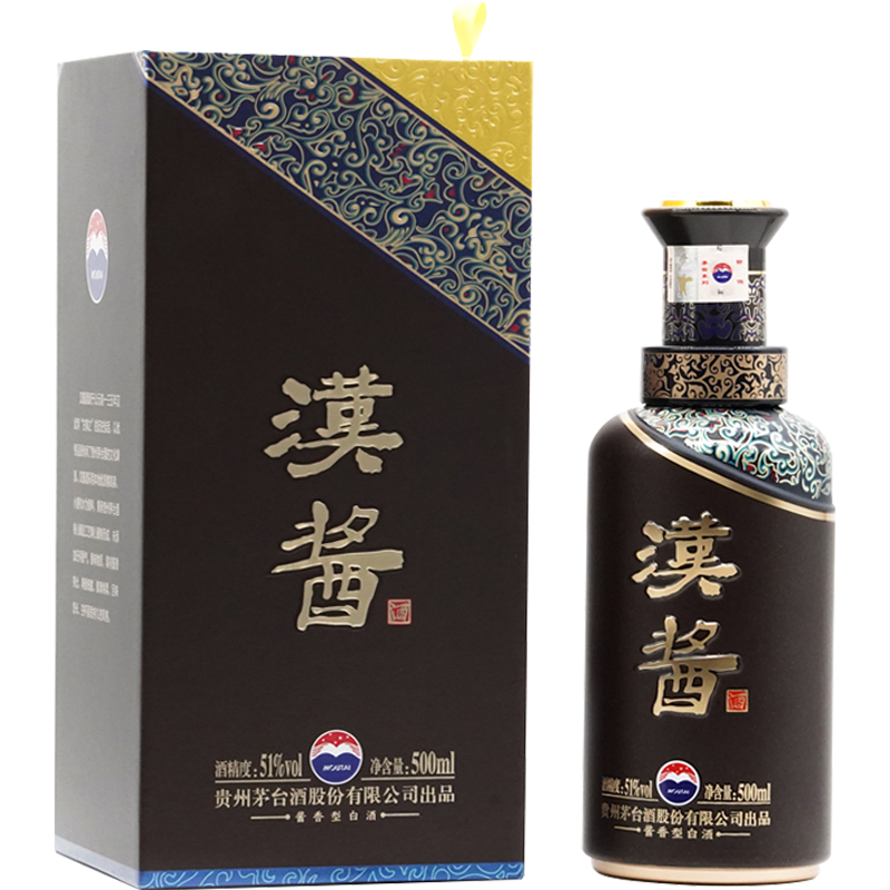 贵州茅台酒股份有限公司出品 汉酱酒 51度500ml 单瓶装 酱香酒白酒