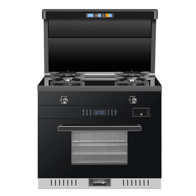 [自营]欢呼好太太下吸式集成灶一体灶家用 蒸烤箱一体蒸箱三件套805#BC变频[蒸烤款] B 天然气